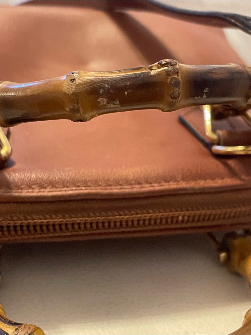 Gucci Vintage Bamboo Mini 2-Way Top Handle Bag - Picture 9 of 14